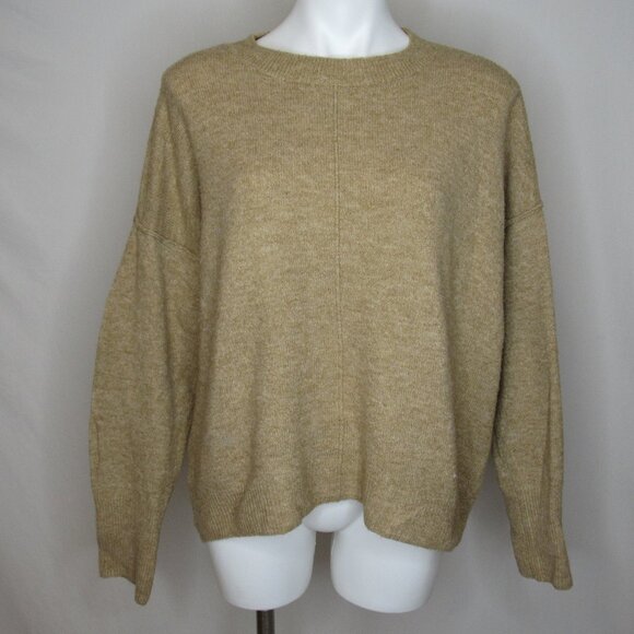 Vince Camuto Camel Tan Center Seam Sweater Women's L Large - Picture 1 of 8
